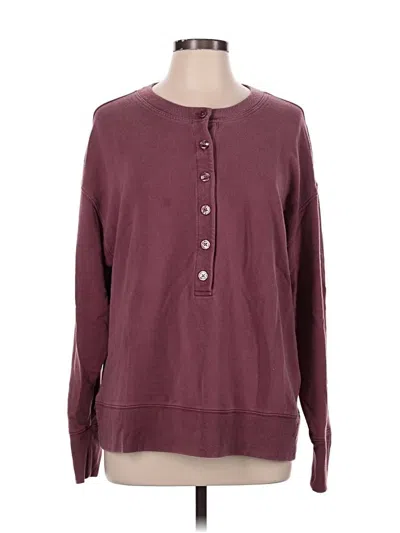 Pre-owned Athleta Pullover Sweater In Burgundy