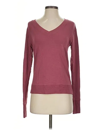 Pre-owned Athleta Pullover Sweater In Burgundy