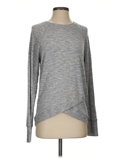 Pre-owned Athleta Pullover Sweater In Gray