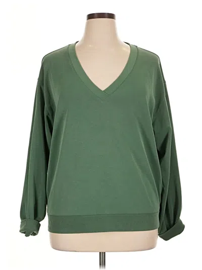 Pre-owned Athleta Pullover Sweater In Green