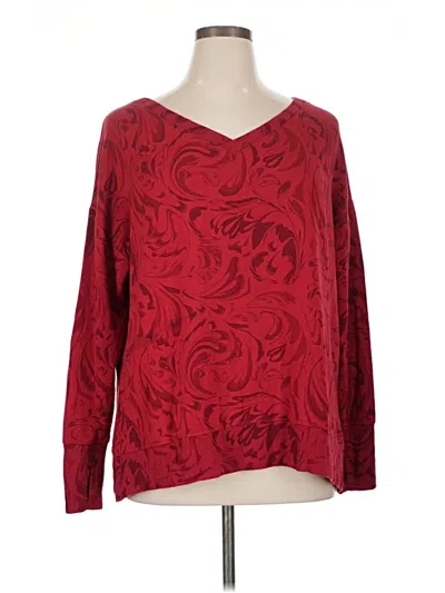 Pre-owned Athleta Pullover Sweater In Red