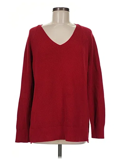 Pre-owned Athleta Pullover Sweater In Red