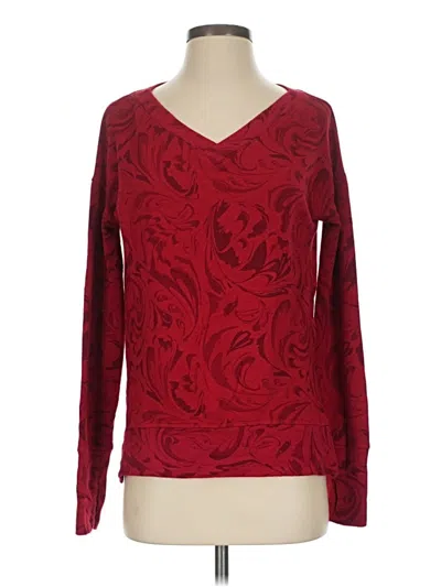 Pre-owned Athleta Pullover Sweater In Red