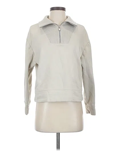 Pre-owned Athleta Pullover Sweater In Silver