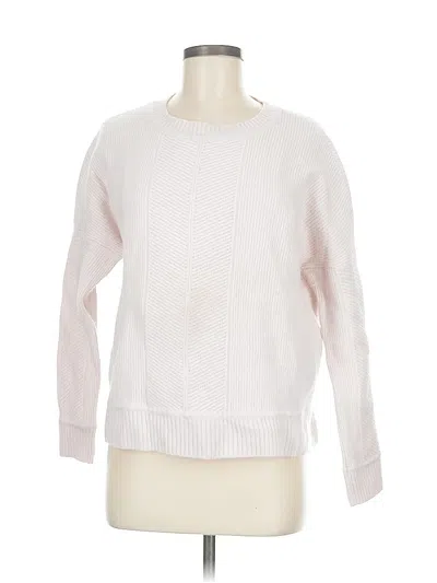 Pre-owned Athleta Pullover Sweater In White