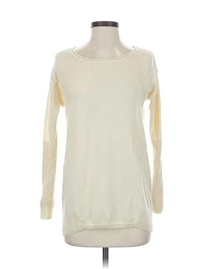 Pre-owned Athleta Pullover Sweater In White