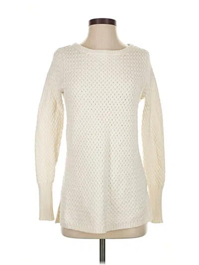 Pre-owned Athleta Pullover Sweater In White