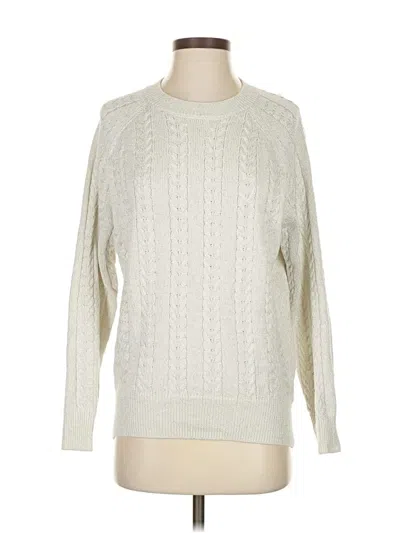 Pre-owned Athleta Pullover Sweater In White