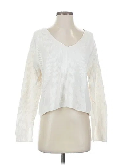 Pre-owned Athleta Pullover Sweater In White