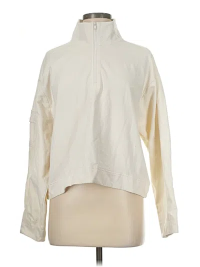 Pre-owned Athleta Pullover Sweater In White