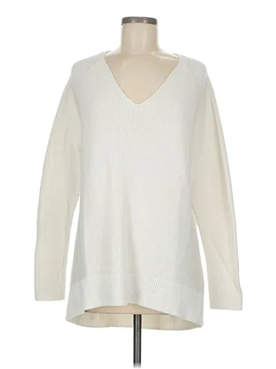 Pre-owned Athleta Pullover Sweater In White