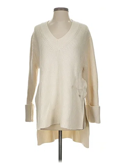 Pre-owned Athleta Pullover Sweater In White