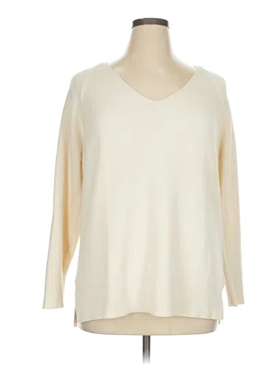 Pre-owned Athleta Pullover Sweater In White