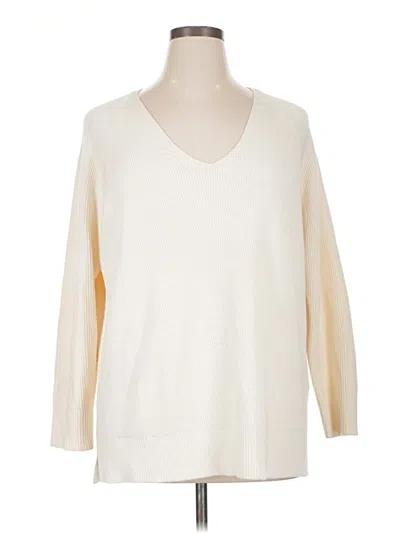 Pre-owned Athleta Pullover Sweater In White