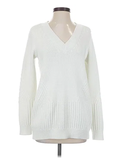 Pre-owned Athleta Pullover Sweater In White