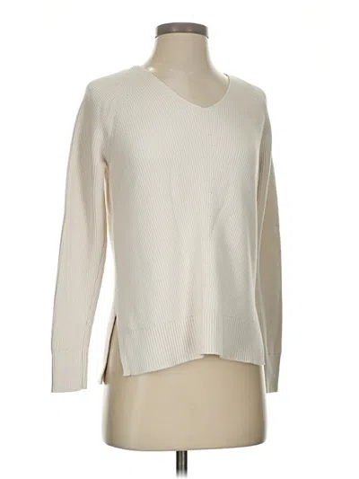 Pre-owned Athleta Pullover Sweater In White