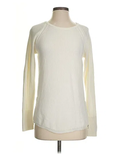 Pre-owned Athleta Pullover Sweater In White