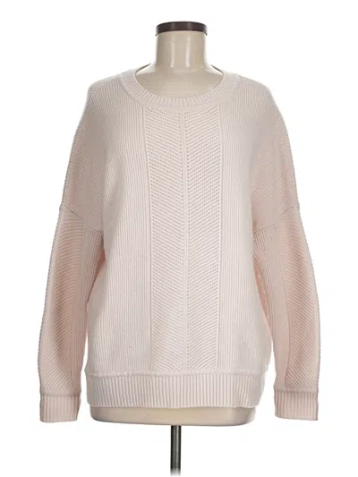 Pre-owned Athleta Pullover Sweater In White
