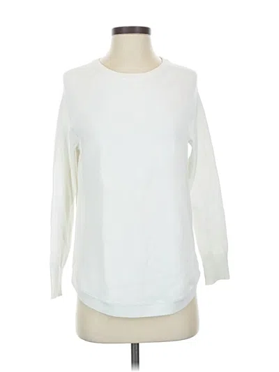 Pre-owned Athleta Pullover Sweater In White