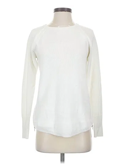 Pre-owned Athleta Pullover Sweater In White