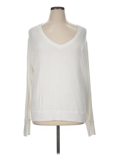 Pre-owned Athleta Pullover Sweater In White