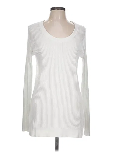 Pre-owned Athleta Pullover Sweater In White