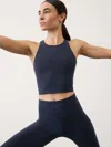 Athleta Purpose Crop Bra A-c In Navy