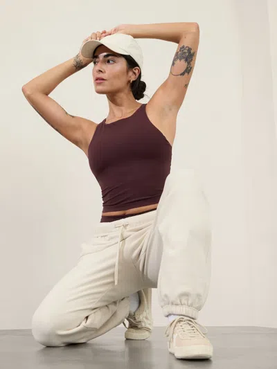 Athleta Purpose Crop Bra D-dd In Spiced Cabernet