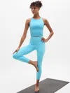Athleta Purpose Crop Sports Bra D-dd In Blue