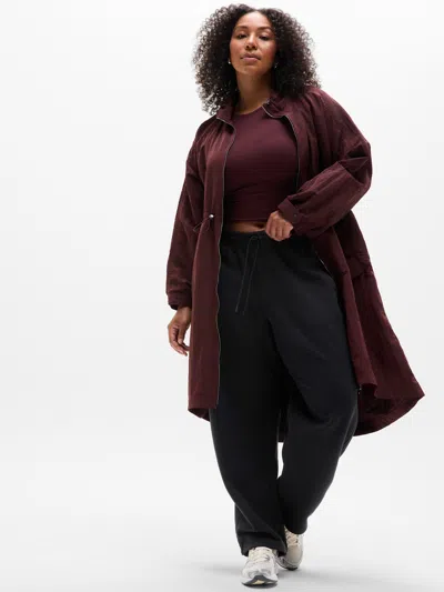 Athleta Pursuit Anorak In Burgundy