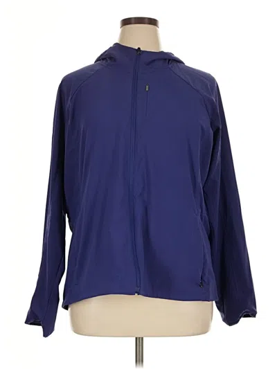 Pre-owned Athleta Raincoat In Blue