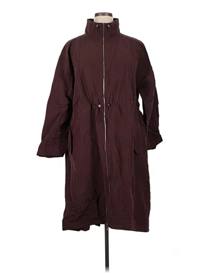 Pre-owned Athleta Raincoat In Burgundy
