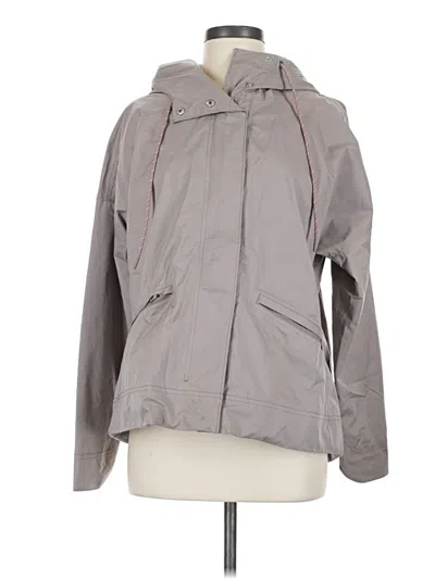 Pre-owned Athleta Raincoat In Gray