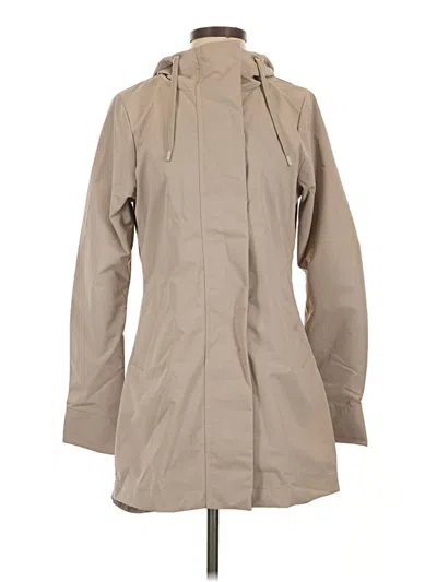 Pre-owned Athleta Raincoat In Tan