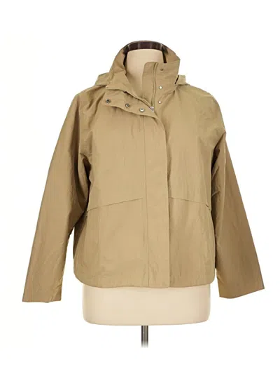 Pre-owned Athleta Raincoat In Tan