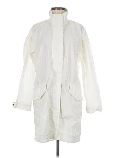Pre-owned Athleta Raincoat In White
