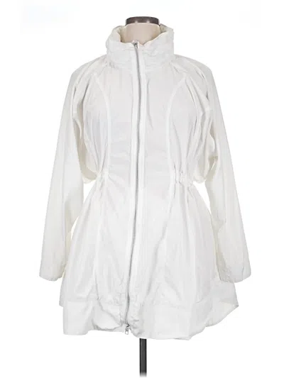 Pre-owned Athleta Raincoat In White