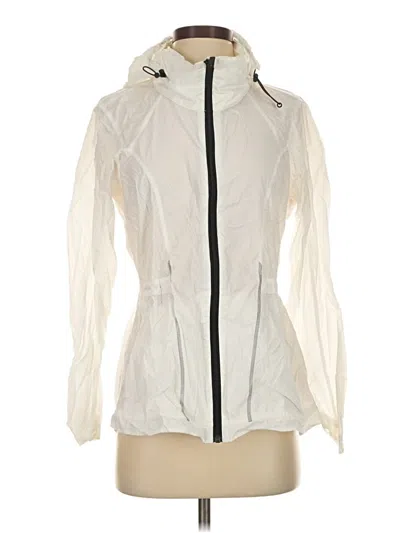 Pre-owned Athleta Raincoat In White