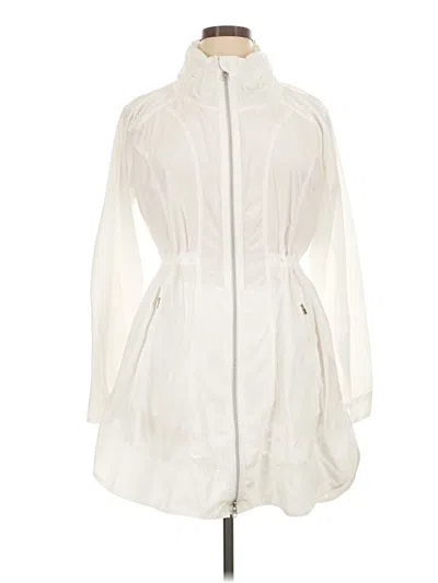 Pre-owned Athleta Raincoat In White