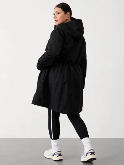 Athleta Rainout Ridge Long Trench In Black