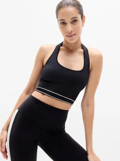Athleta Recharge Rib Seamless Halter In Animal Print