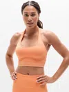 Athleta Recharge Rib Seamless Halter In Orange