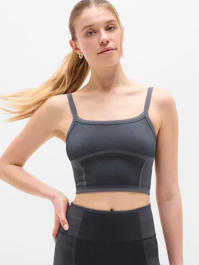 Athleta Recharge Seamless Thin Strap Tank In Gray