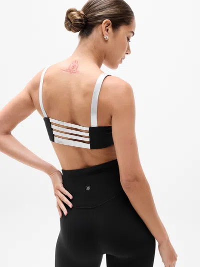 Athleta Reform Shine Strap Bra A-c In Black