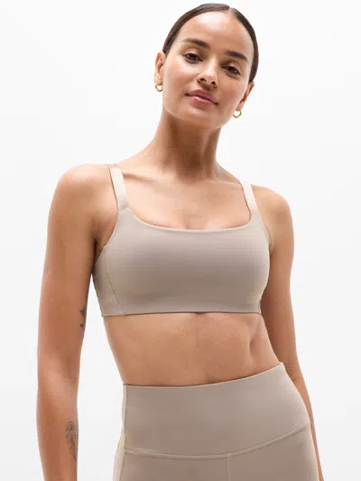 Athleta Reform Shine Strap Bra A-c In Brown