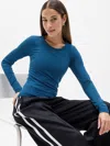Athleta Renew Seamless Crewneck Top In Blue