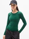 Athleta Renew Seamless Crewneck Top In Green