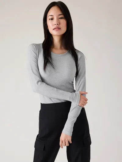 Athleta Renew Seamless Crewneck Top In Grey