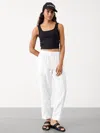 Athleta Retreat Linen Ankle Pant In Calla Lily