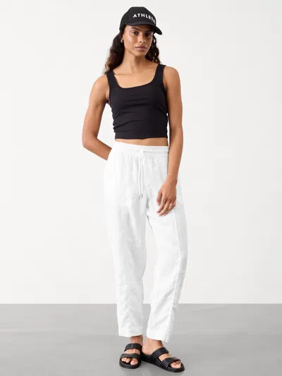 Athleta Retreat Linen Ankle Pant In Calla Lily